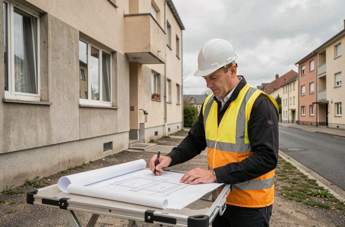 Ingénieur du bureau Odissee analysant des plans techniques à Ambérieu-en-Bugey