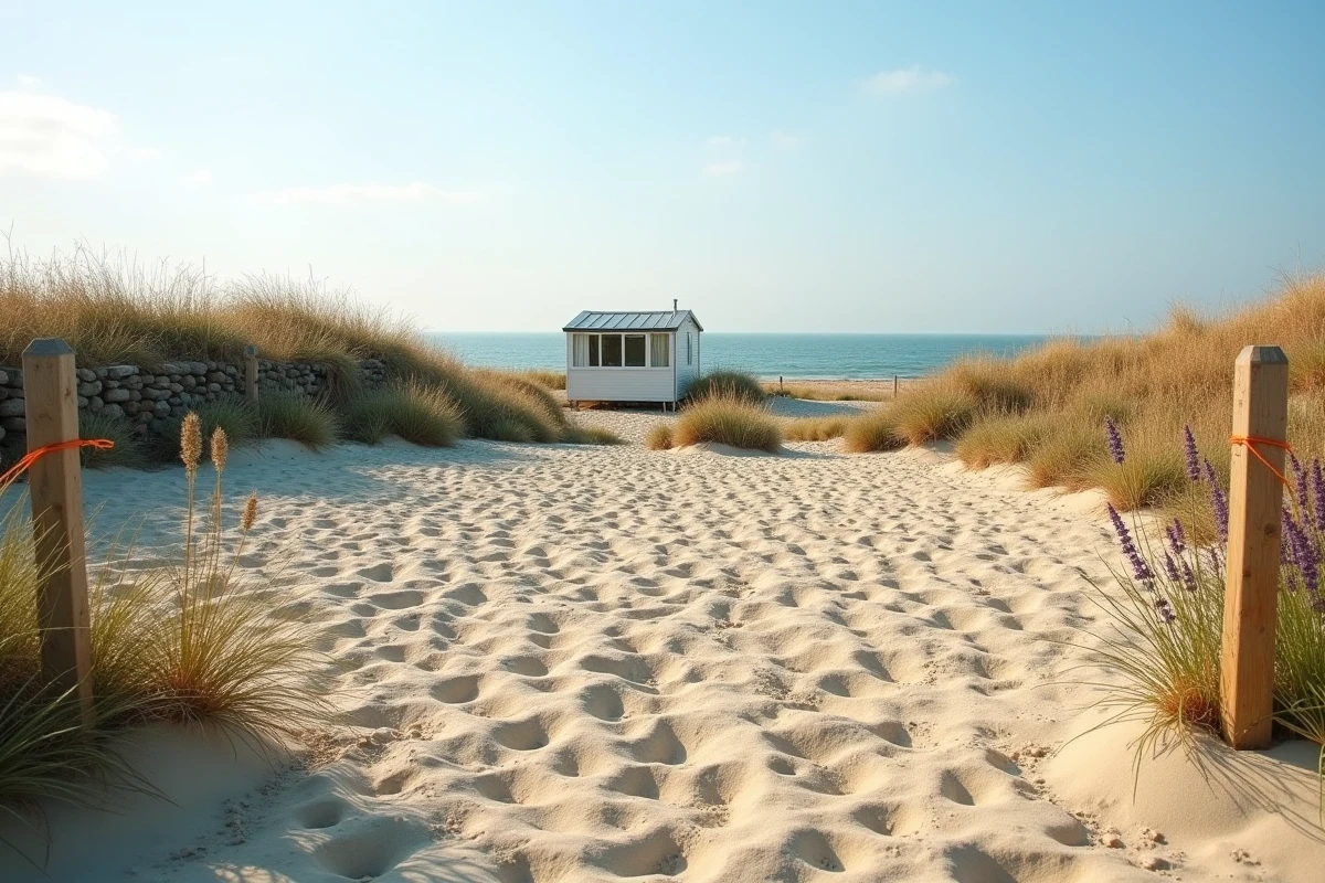 Parcelle de terrain à vendre en Vendée avec mobil-home près de la côte atlantique pour résidence secondaire